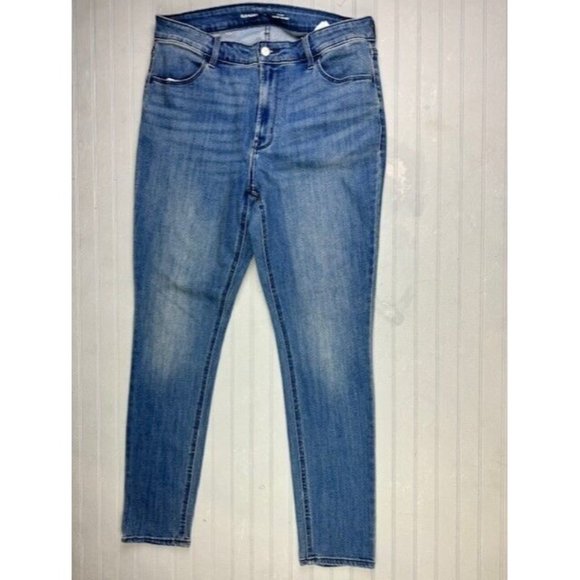 Old Navy Size 12 Womens Jeans High Rise Super Skinny Stretch Med Wash - Picture 1 of 4